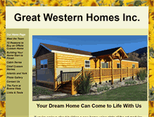 Tablet Screenshot of greatwesternhomesinc.com
